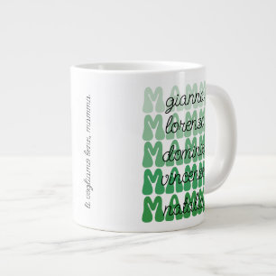 Italienisches Muttertagsgeschenk Mamma Retro Kinde Jumbo-Tasse