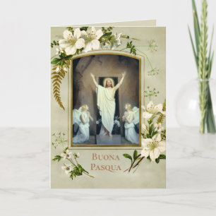 Italienisches Ostersegen Buona Pasqua Feiertagskarte