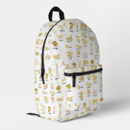 Italienisches Pasta-Gebilde und Namensmuster Bedruckter Rucksack