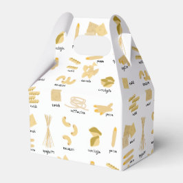 Italienisches Pasta-Gebilde und Namensmuster Geschenkschachtel