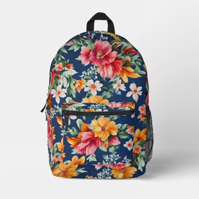 Italienisches Phantastisches Sommerlicht-Blumenmus Bedruckter Rucksack (Vorderseite)