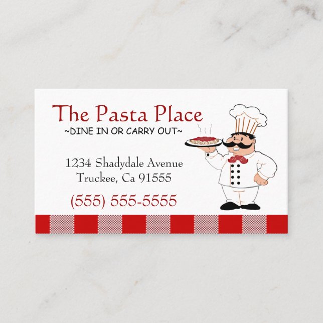 Italienisches Pizza-Geschäft des Restaurant-| Visitenkarte (Vorderseite)