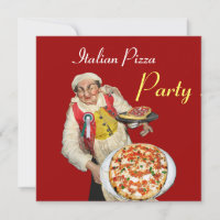 ITALIENISCHES PIZZA-PARTY, RESTAURANT, rot