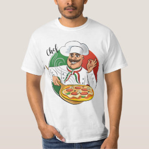 Italienisches Pizzabäcker-T-Shirt mit italienische T-Shirt