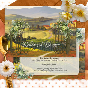 Italienisches Probedinner für eine Hochzeit in Fin Einladung