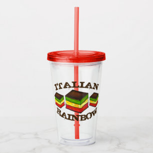 Italienisches Rainbow 7 Layer Tricolor Holiday Coo Acryltrinkbecher
