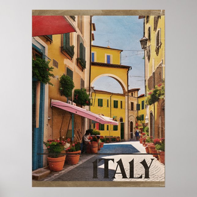 Italienisches Reiseplakat Poster (Vorne)