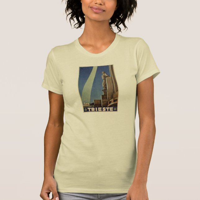 Italienisches Reiseplakat Vintager T-Shirt (Vorderseite)
