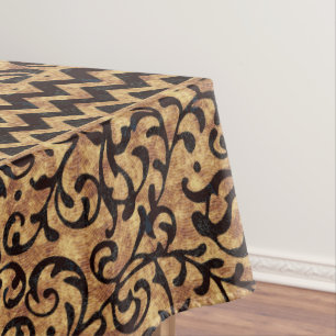 Italienisches Renaissance Gold Floral Muster Tischdecke
