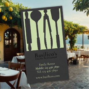Italienisches Restaurant für Feinschmecker Visitenkarte