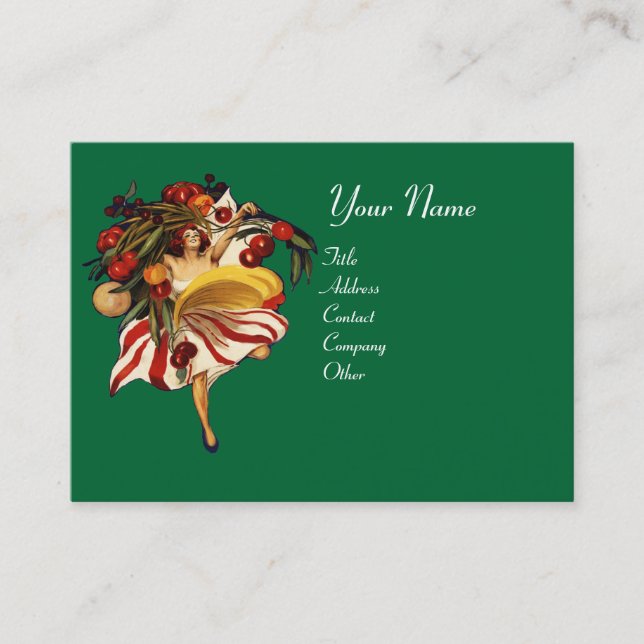 ITALIENISCHES RESTAURANT, KÜCHE UND TOMATEN VISITENKARTE (Vorderseite)