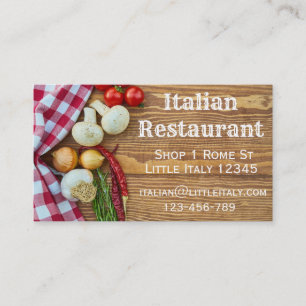 Italienisches Restaurant- oder Cateringgeschäft Visitenkarte