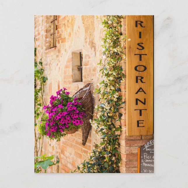 Italienisches Restaurant Postkarte (Vorderseite)