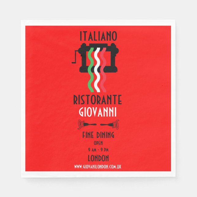 Italienisches Restaurant Serviette (Vorderseite)