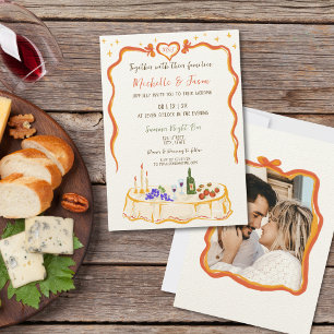 Italienisches Retro Whimsical Fun Hand Drawn Bow F Einladung