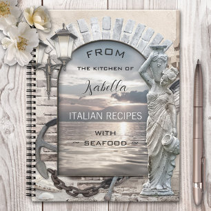 Italienisches Rezept für Meeresfrüchte Notizbuch