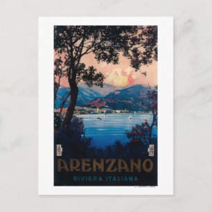 Italienisches Riviera Reiseplakat Postkarte