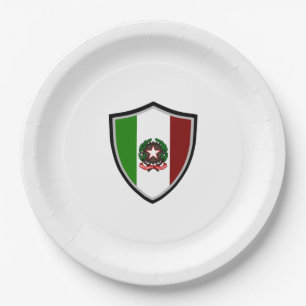 Italienisches Schildschild Pappteller