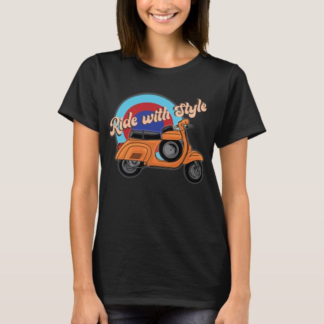 Italienisches Scooter-Shirt | Vintage Stylesfahrt T-Shirt (Vorderseite)