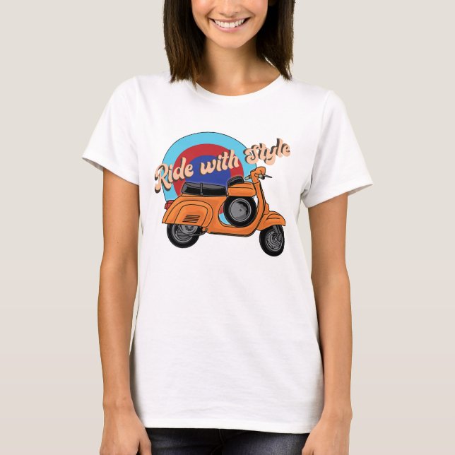 Italienisches Scooter-Shirt | Vintage Stylesfahrt T-Shirt (Vorderseite)