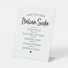 Italienisches Soda Bar Pedestal Zeichen Sockelschild