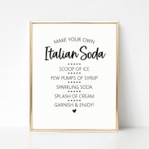 Italienisches Soda Bar Sign