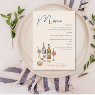 Italienisches Spritz Wedding Menu Menükarte