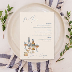 Italienisches Spritz Wedding Menu Menükarte