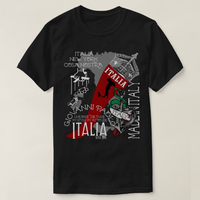 ITALIENISCHES STIEFEL-SHIRT HERGESTELLT IN ITALIEN T-Shirt (Design vorne)