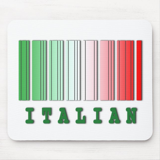 Italienisches Strichcodedesign Mousepad (Vorne)