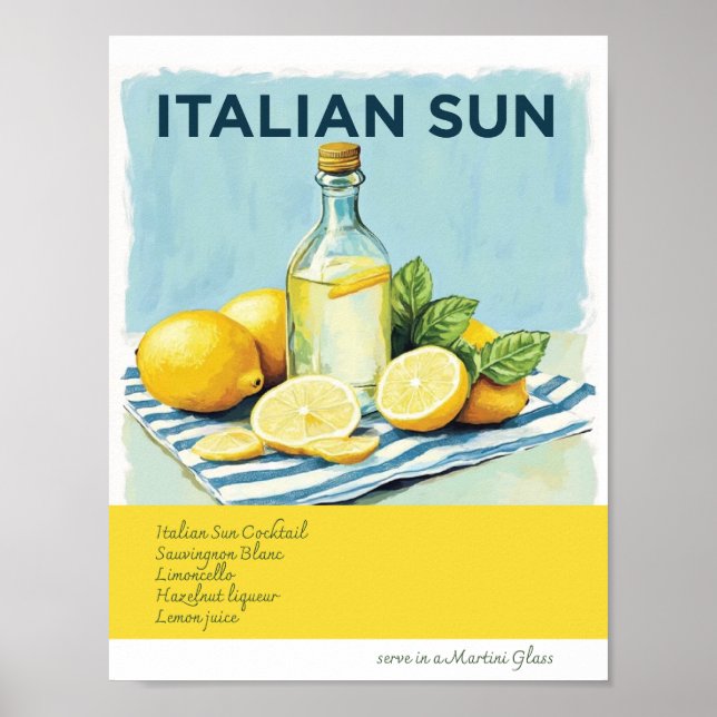 Italienisches Sun Poster (Vorne)
