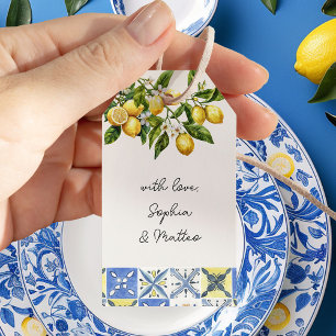 Italienisches Thema Rustikale Fliesen Lemon Grove Geschenkanhänger