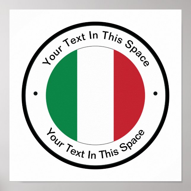 Italienisches Thema Werbeplakat Vorlage Poster (Vorne)