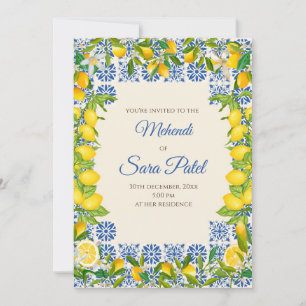 Italienisches Themen-Dekor & mediterrane Mendhi-Ei Einladung