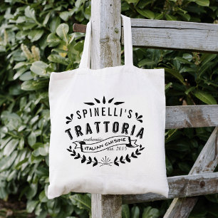 Italienisches Trattoria Vintages Restaurant Person Tragetasche
