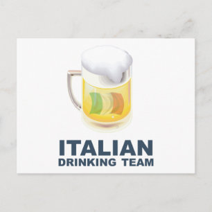 Italienisches Trinkteam Postkarte