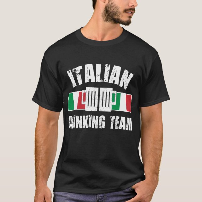 ITALIENISCHES TRINKTEAM T-Shirt (Vorderseite)