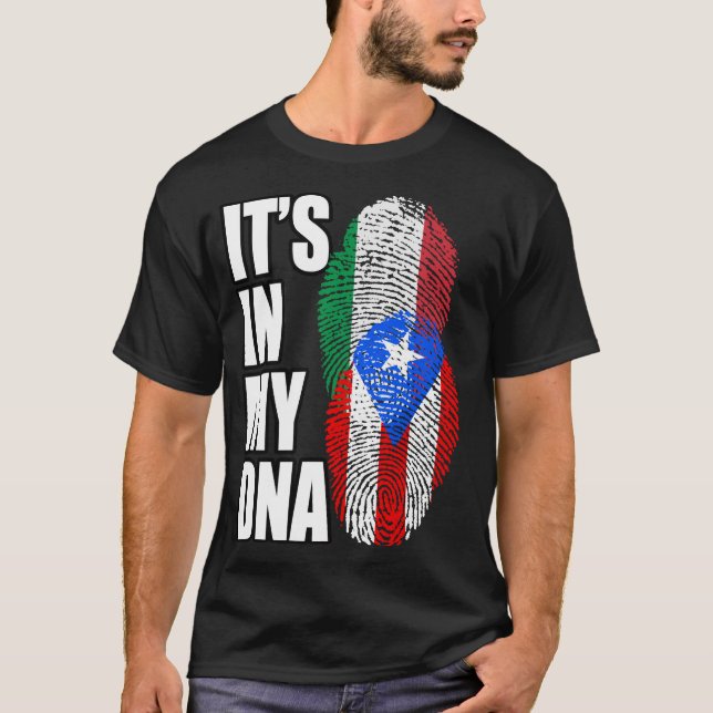 Italienisches und puerto-amerikanisches Mix-DNA-Er T-Shirt (Vorderseite)