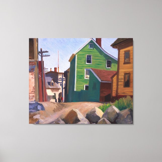 Italienisches Viertel, Gloucester | Edward Hopper  Leinwanddruck (Vorderseite)