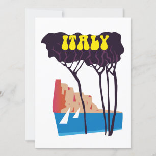 Italienisches Vintage-Segel-Reiseposter