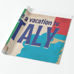 Italienisches Vintage Travel Poster Geschenkpapier