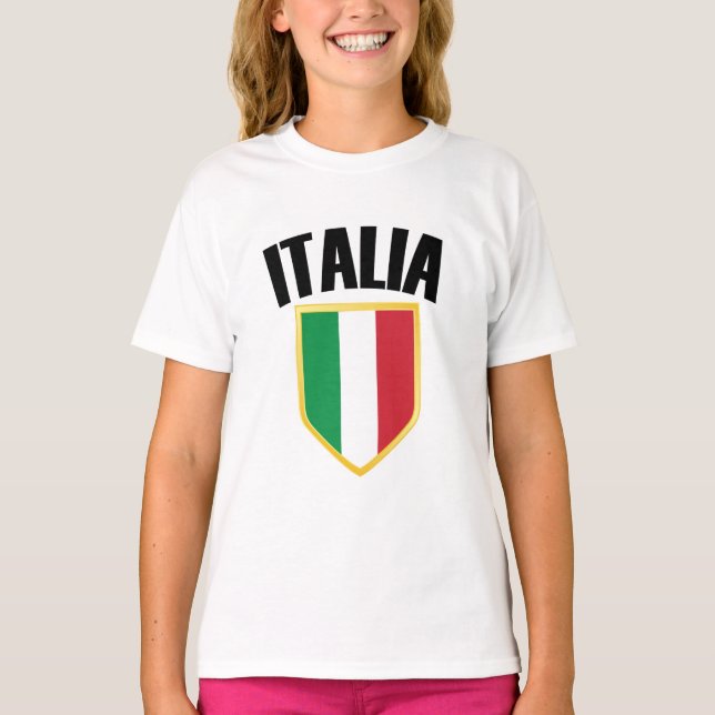 Italienisches Wappen - Italienische Flagge T-Shirt (Vorderseite)