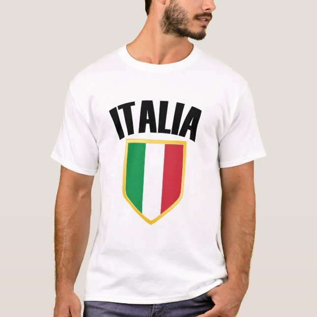 Italienisches Wappen - Italienische Flagge T-Shirt (Vorderseite)