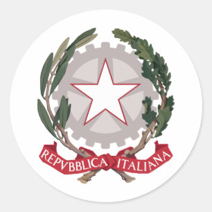 Italienisches Wappen Runder Aufkleber