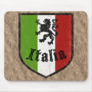 Italienisches Wappen Vintage Braun Mauspad