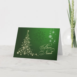 Italienisches Weihnachten - Grün u. Goldfunkelnder