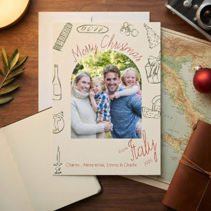 Italienisches Weihnachtsfoto Grußkarte Feiertagskarte