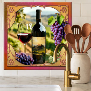 Italienisches Wein-Themen-Tuscan-Keramikfliese Fliese