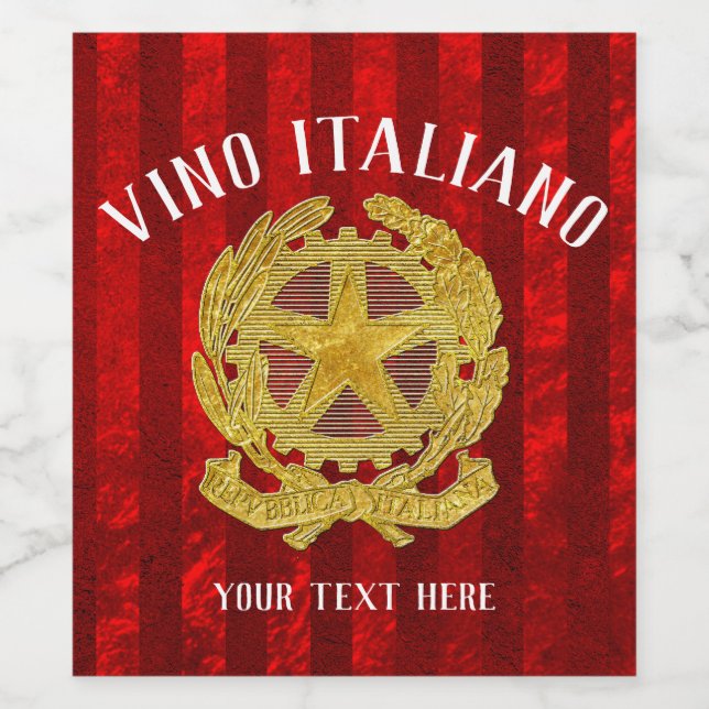 Italienisches Weinetikett (Einzelnes Label)