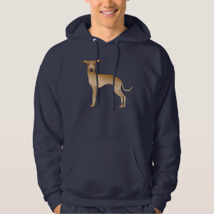 Italienisches Windhund-Welpen-Cartoon-Hund-Design Hoodie